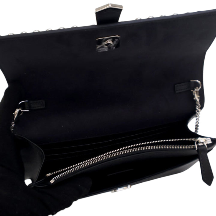 Fendi Studded Cuir Karlito Wallet on Chain Noir