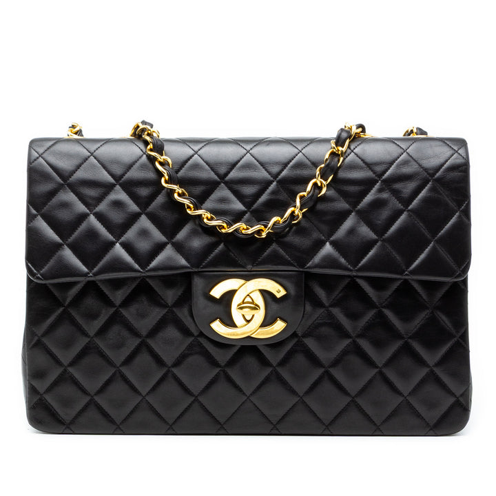 Chanel Maxi XL Classic Cuir d’agneau Simple rabat