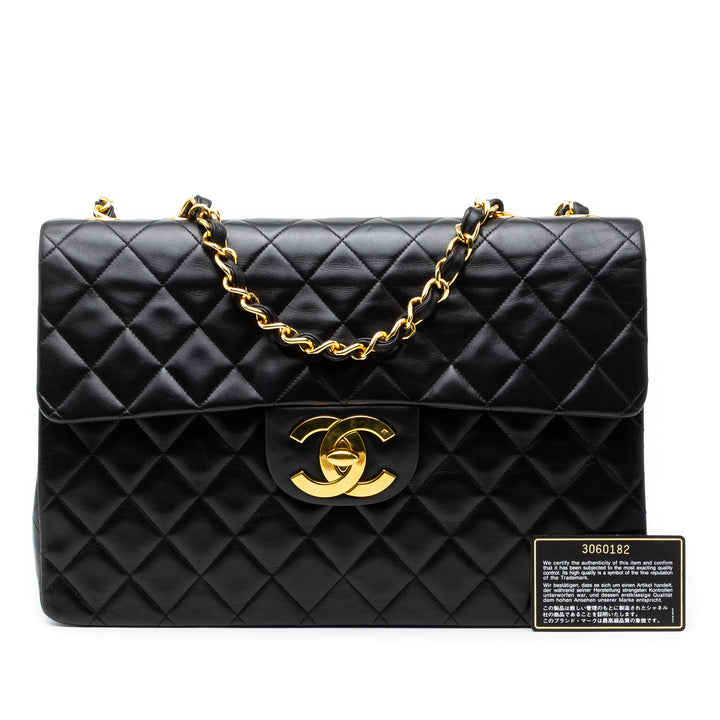 Chanel Maxi XL Classic Cuir d’agneau Simple rabat