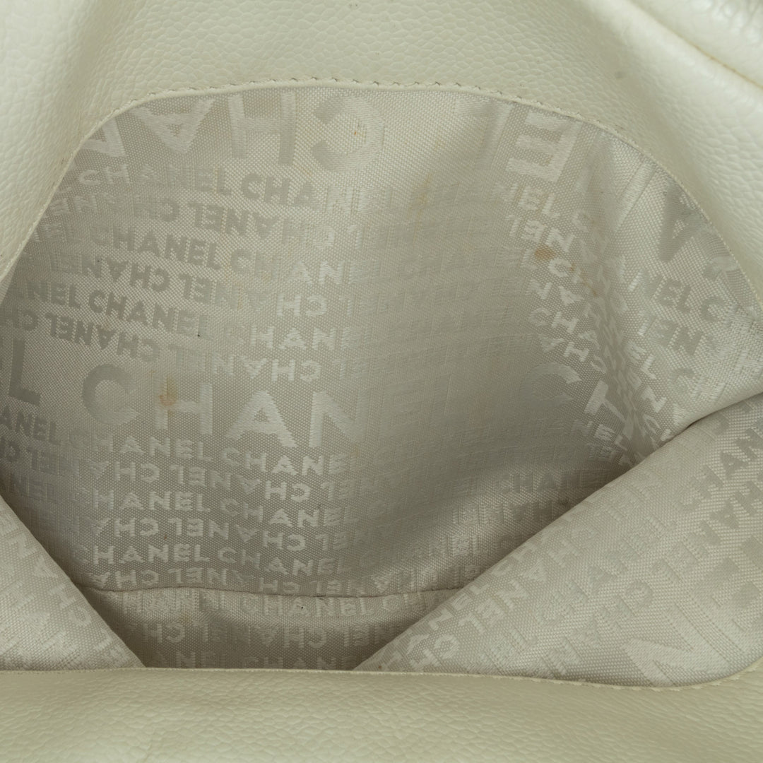 Square Stitch LAX Bowler Bag White - Gaby Paris