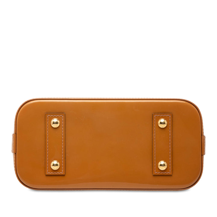 Louis Vuitton Alma BB Cuir verni Monogram Marron – vue 3 – GABY PARIS