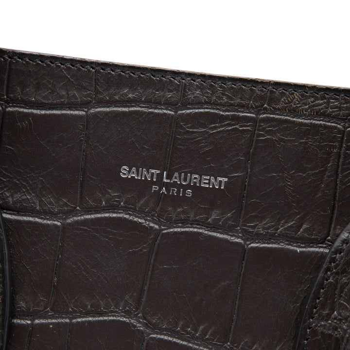 Croc embossé Sac De Jour Sac Petit Marron