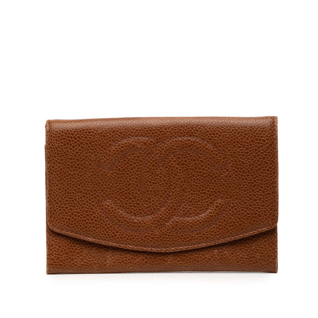 Chanel CC Caviar Compact Portefeuille