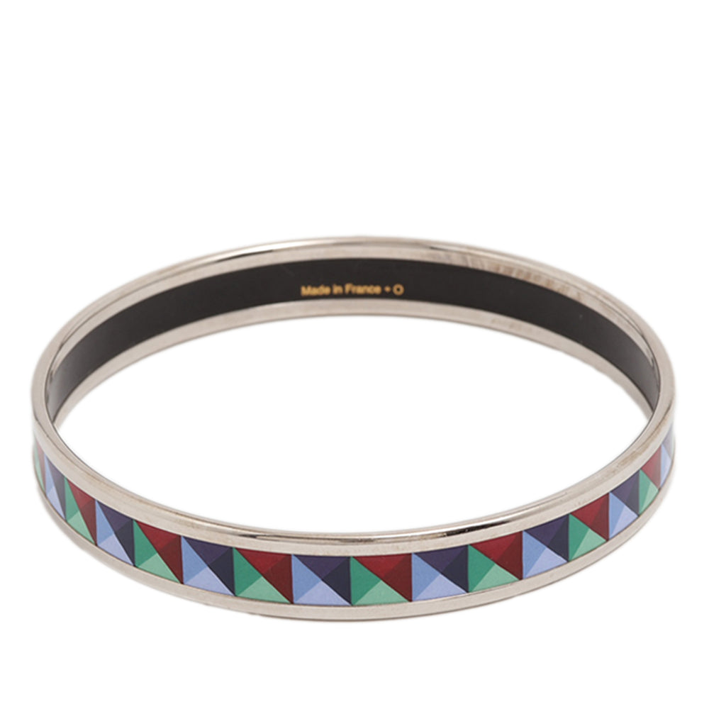 Hermès Narrow Émail Clous de Trompe Bangle 65 Multi Other Multicolore – vue 2 – GABY PARIS