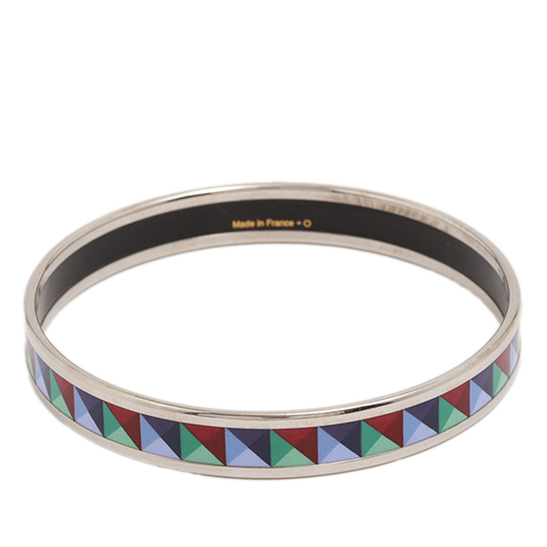 Hermès Narrow Émail Clous de Trompe Bangle 65 Multi Other Multicolore – vue 2 – GABY PARIS