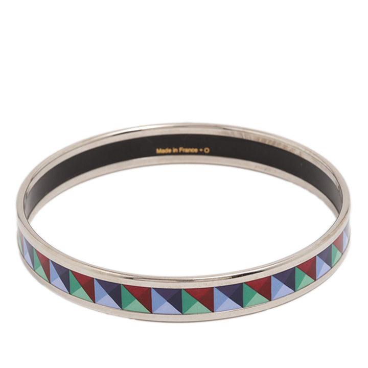 Hermès Narrow Émail Clous de Trompe Bangle 65 Multi Other Multicolore – vue 2 – GABY PARIS