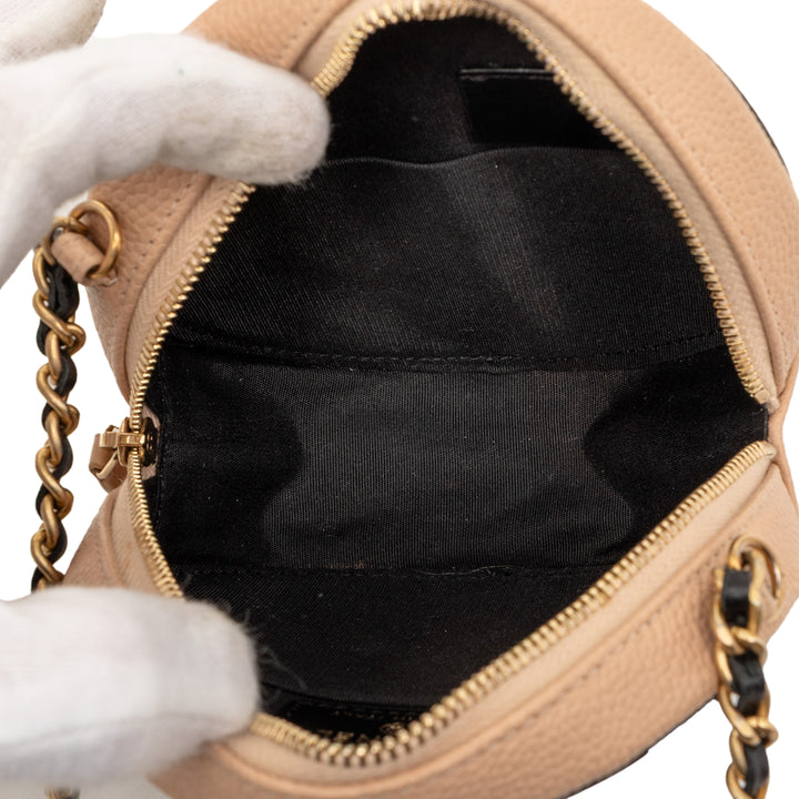 Chanel Caviar CC Filigree Rond Sac porté croisé