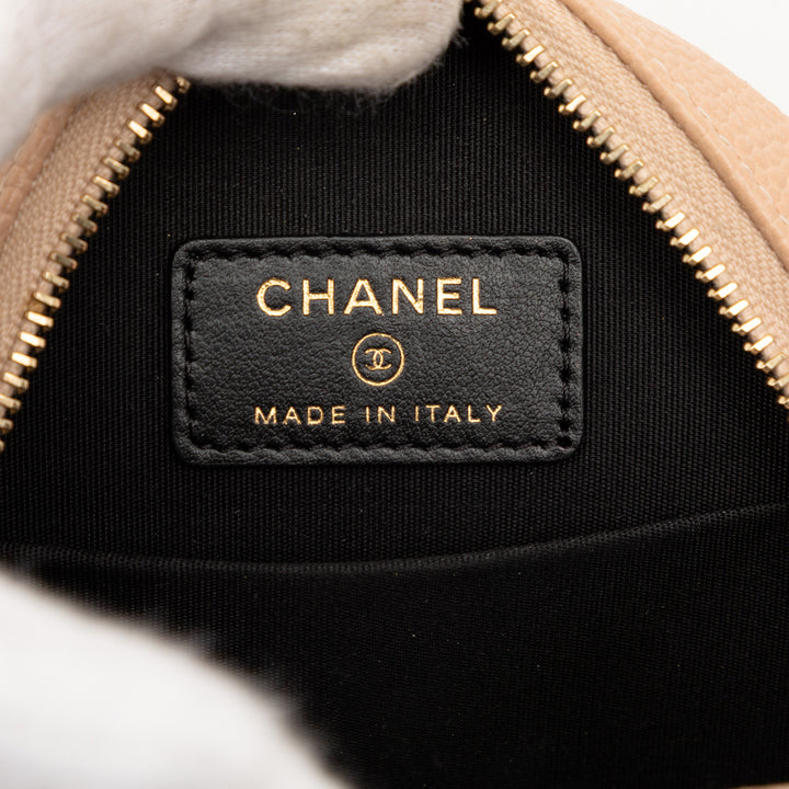 Chanel Caviar CC Filigree Rond Sac porté croisé