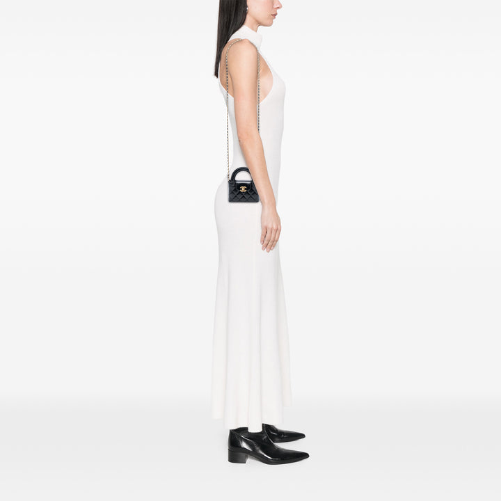 Chanel Mini Nano vieilli Cuir de veau Kelly Shopper Sac