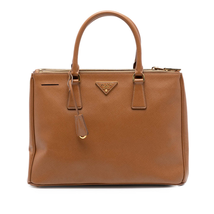 Prada Medium Saffiano Lux Galleria Double Zip Cabas