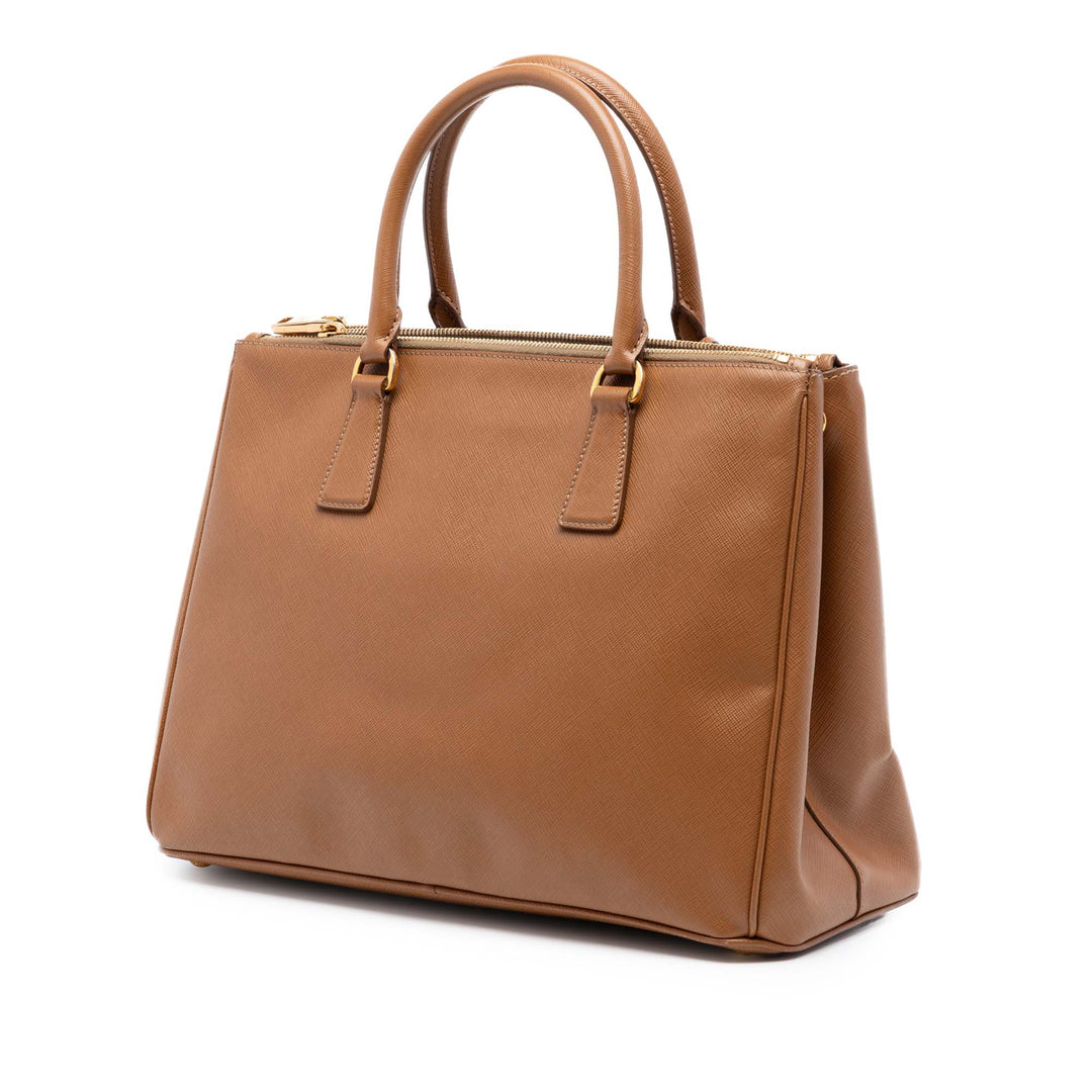 Prada Medium Saffiano Lux Galleria Double Zip Cabas