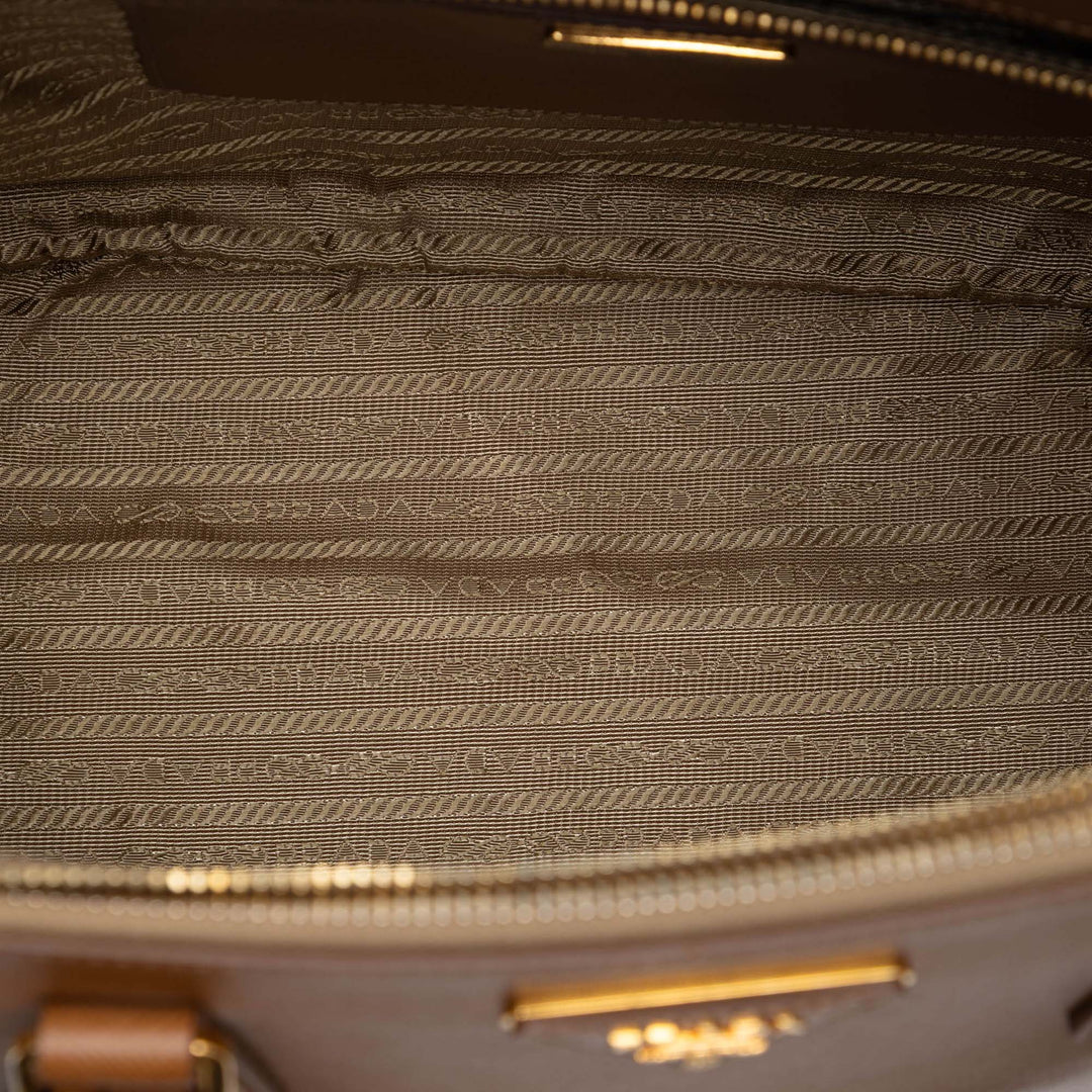 Prada Medium Saffiano Lux Galleria Double Zip Cabas