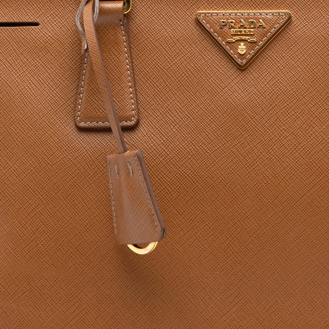 Prada Medium Saffiano Lux Galleria Double Zip Cabas