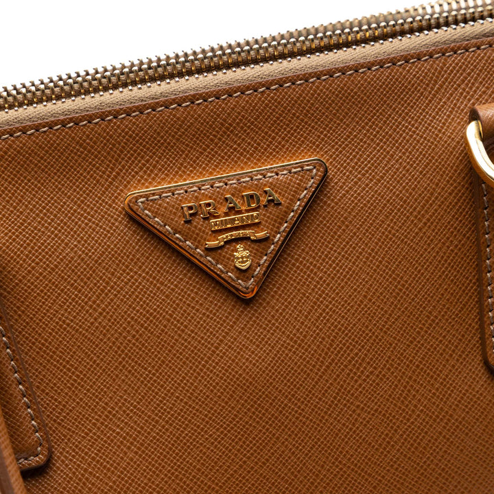 Prada Medium Saffiano Lux Galleria Double Zip Cabas