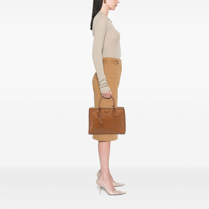 Prada Medium Saffiano Lux Galleria Double Zip Cabas