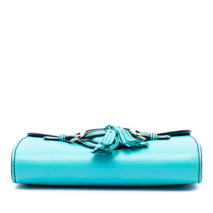 Emily Sac Petit Cuir de veau Bleu