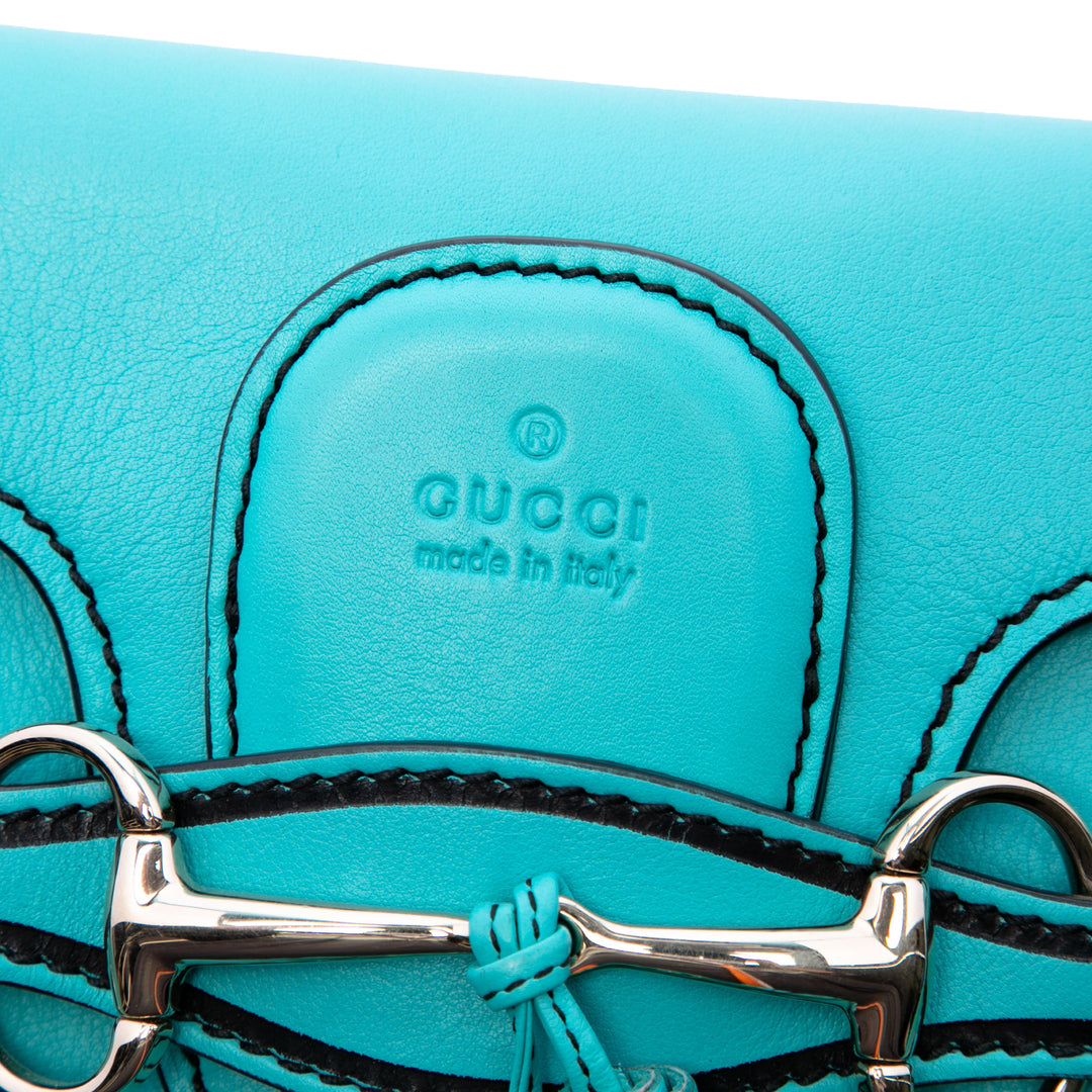 Emily Sac Petit Cuir de veau Bleu