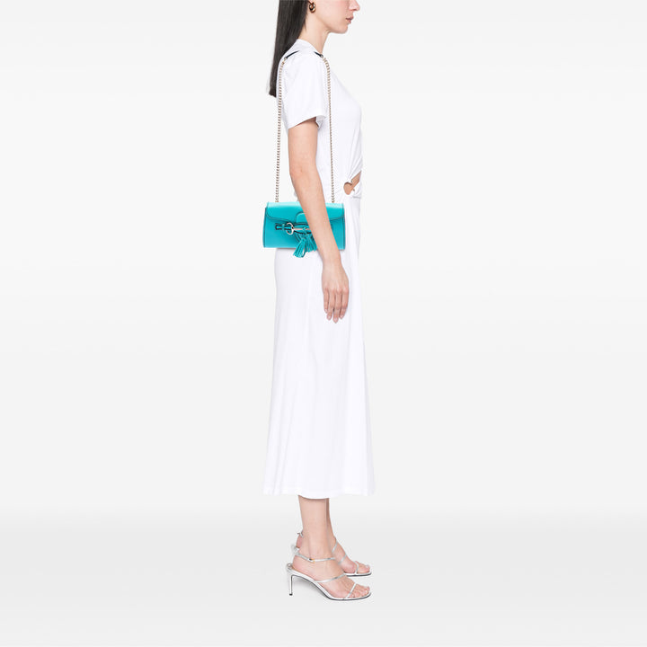 Emily Sac Petit Cuir de veau Bleu
