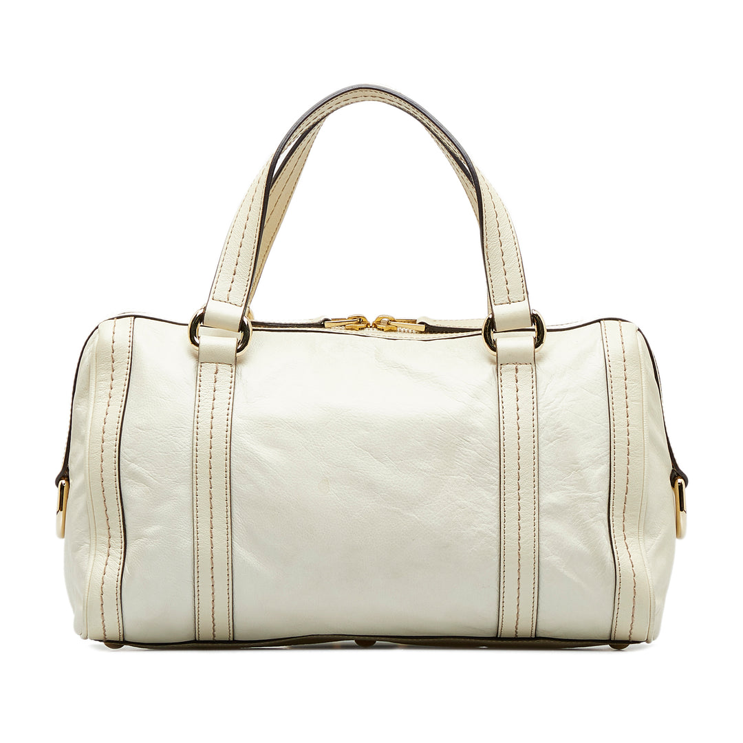 Duchessa Boston Bag White - Gaby Paris