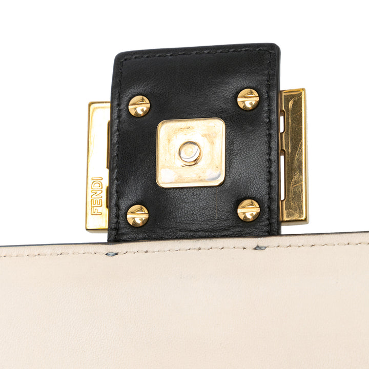 Bicolor Leather Chain Baguette White - Gaby Paris