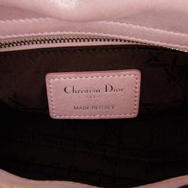 Mini Satin Cannage Lady Dior Pink - Gaby Paris