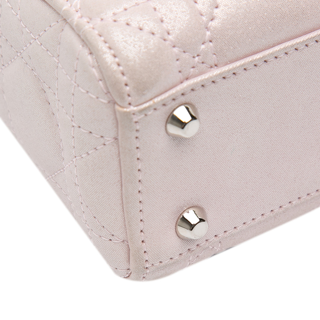 Mini Satin Cannage Lady Dior Pink - Gaby Paris