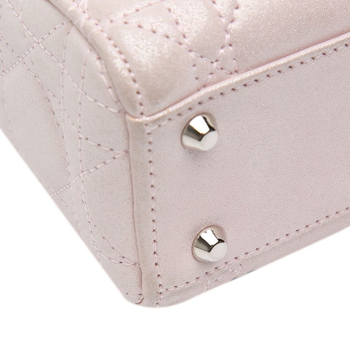 Mini Satin Cannage Lady Dior Pink - Gaby Paris
