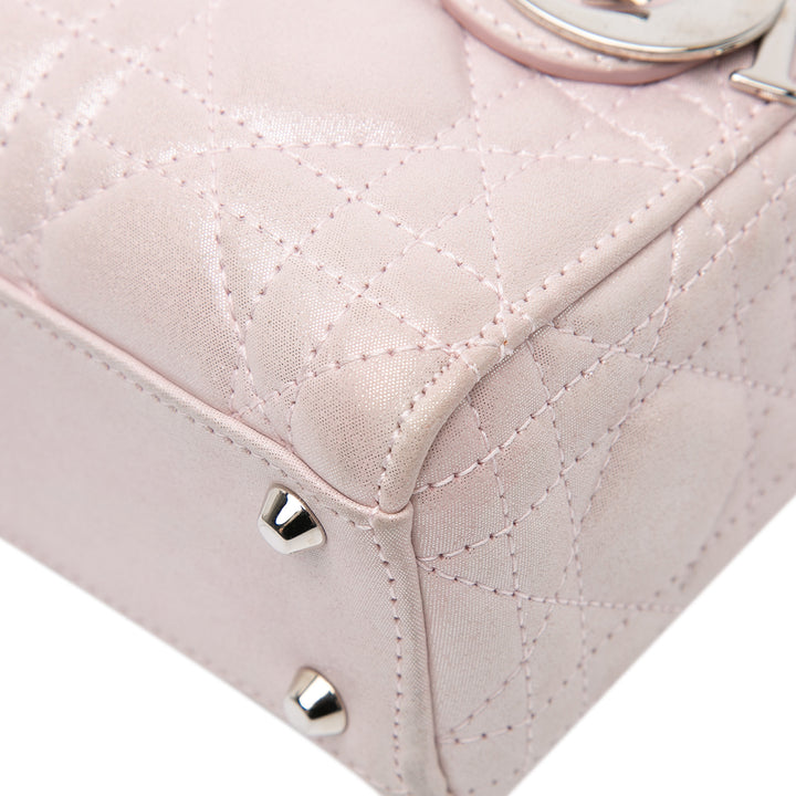 Mini Satin Cannage Lady Dior Pink - Gaby Paris