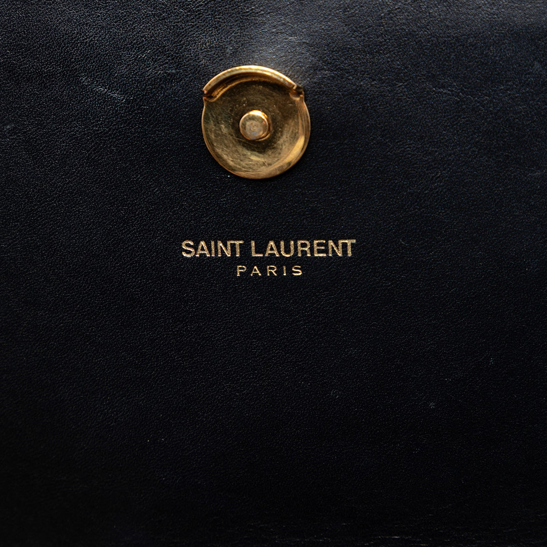 Saint Laurent Small Smooth Cuir de veau Monogram Kate Pompon Sac porté croisé
