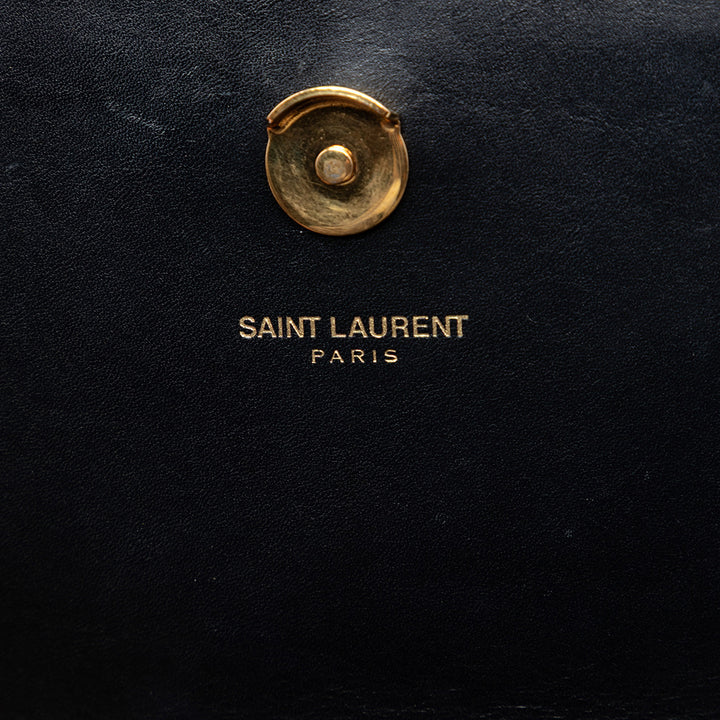 Saint Laurent Small Smooth Cuir de veau Monogram Kate Pompon Sac porté croisé