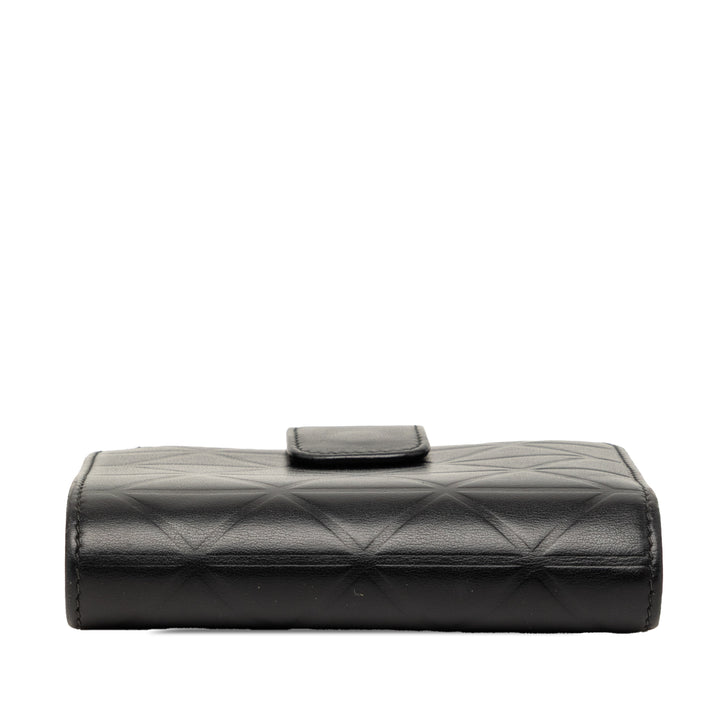 Prada Matelassé Soft Veau Triangle Bifold Portefeuille