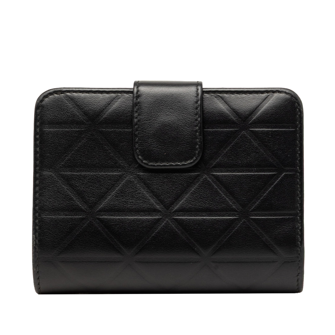 Prada Matelassé Soft Veau Triangle Bifold Portefeuille