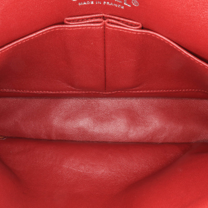 Medium Classic Tweed Double Flap Red - Gaby Paris