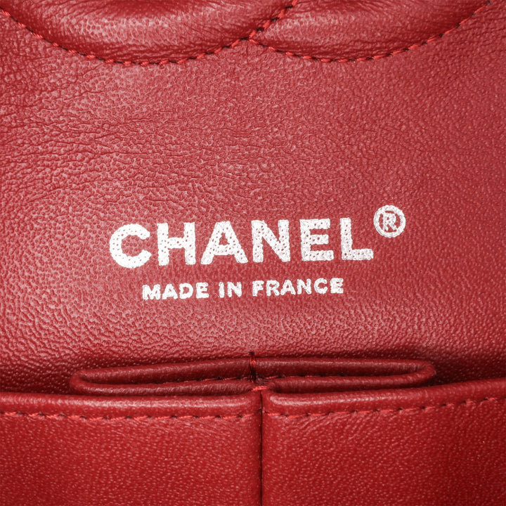Medium Classic Tweed Double Flap Red - Gaby Paris