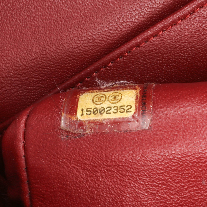 Medium Classic Tweed Double Flap Red - Gaby Paris