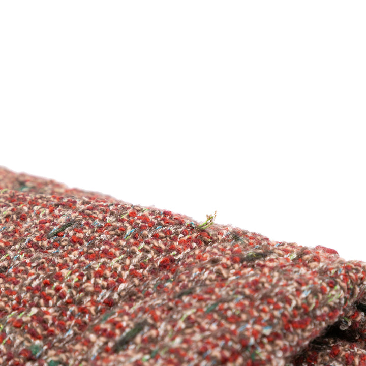 Medium Classic Tweed Double Flap Red - Gaby Paris