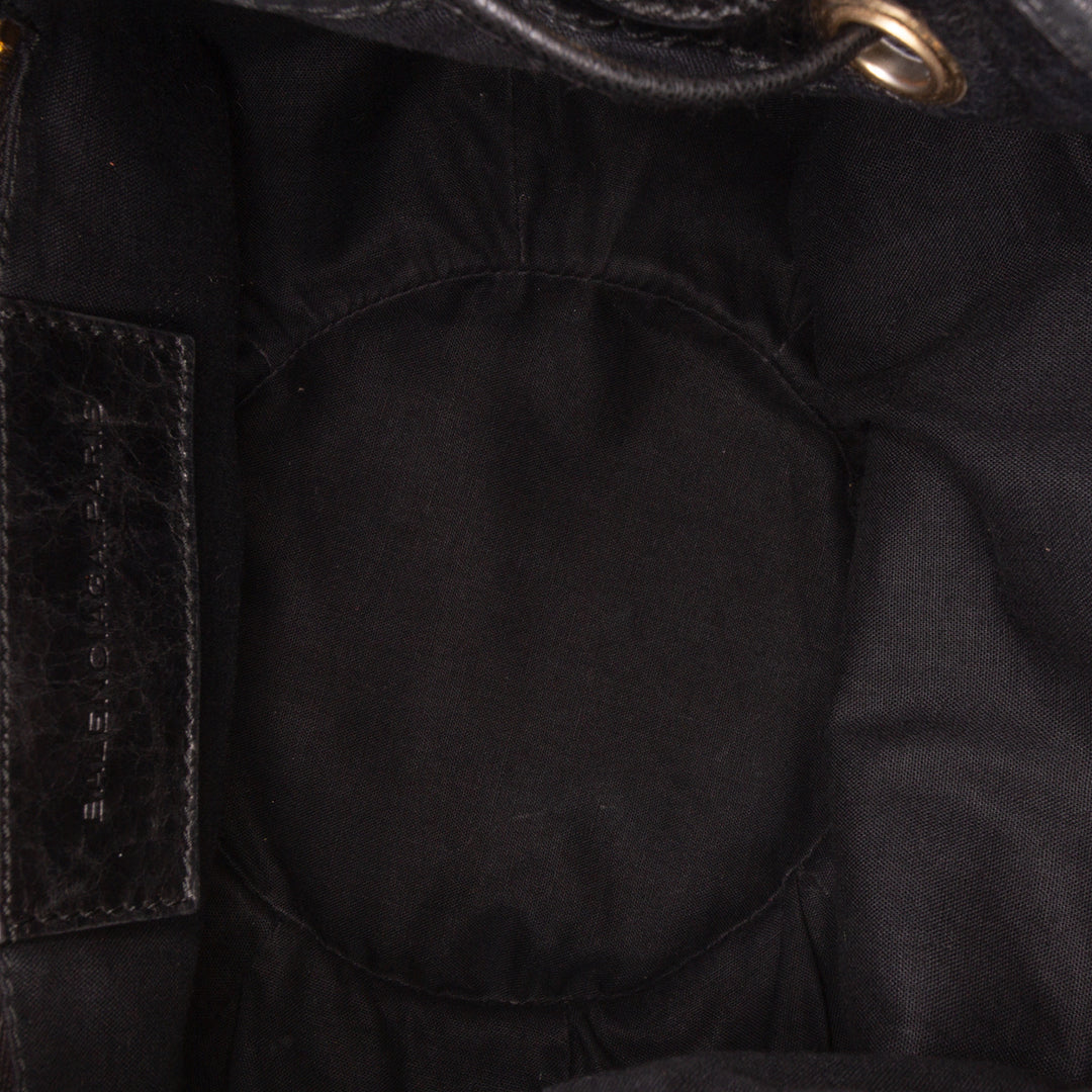 Mini Lambskin Motocross Pompon Giant 12 Bag Black - Gaby Paris