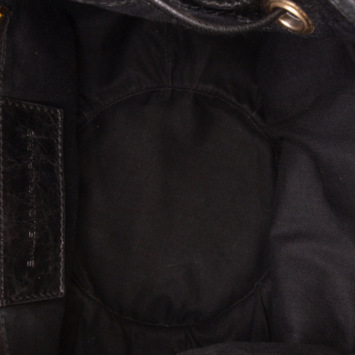 Mini Lambskin Motocross Pompon Giant 12 Bag Black - Gaby Paris