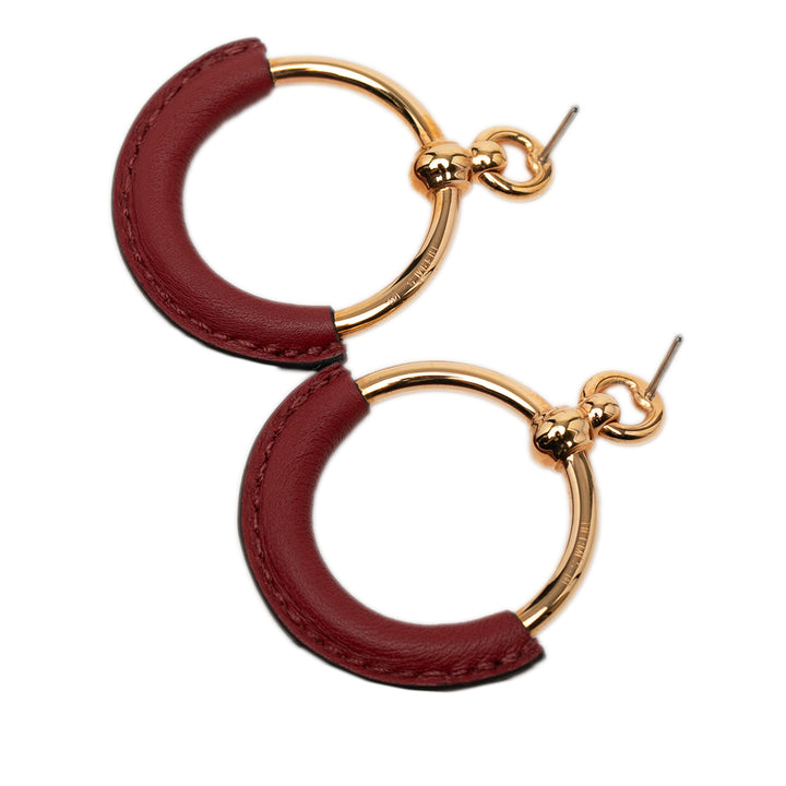 Hermès plaqué Swift Loop Boucles d’oreilles