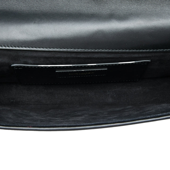Saint Laurent Matelasse Diagonal Cassandre Pochette Cuir de veau Noir – vue 4 – GABY PARIS