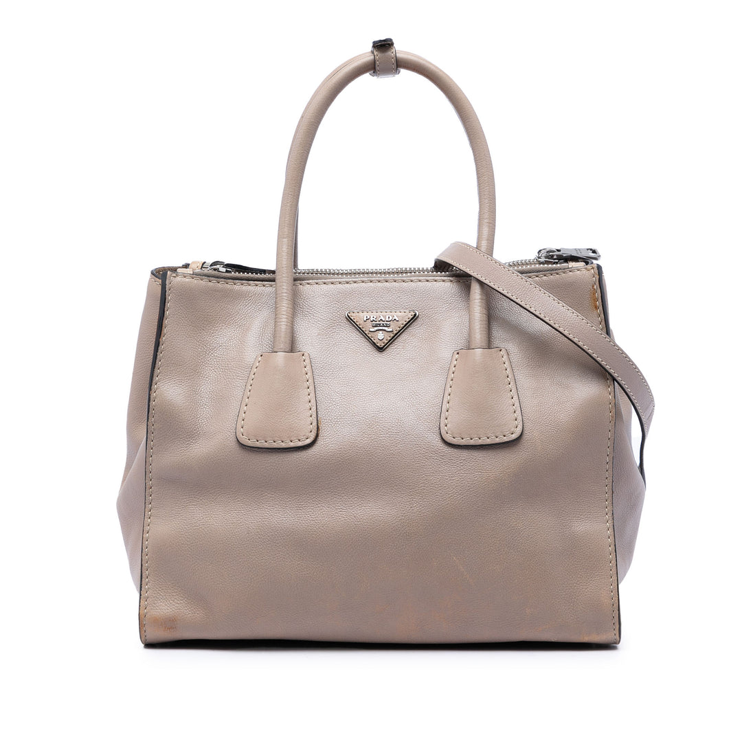 Prada Glace Veau Twin Pocket Double Handle Sac
