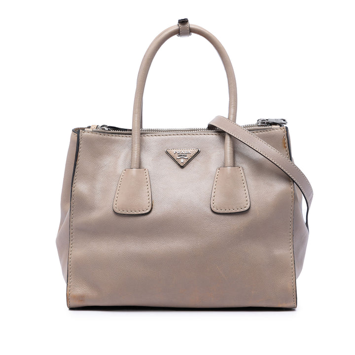Prada Glace Veau Twin Pocket Double Handle Sac