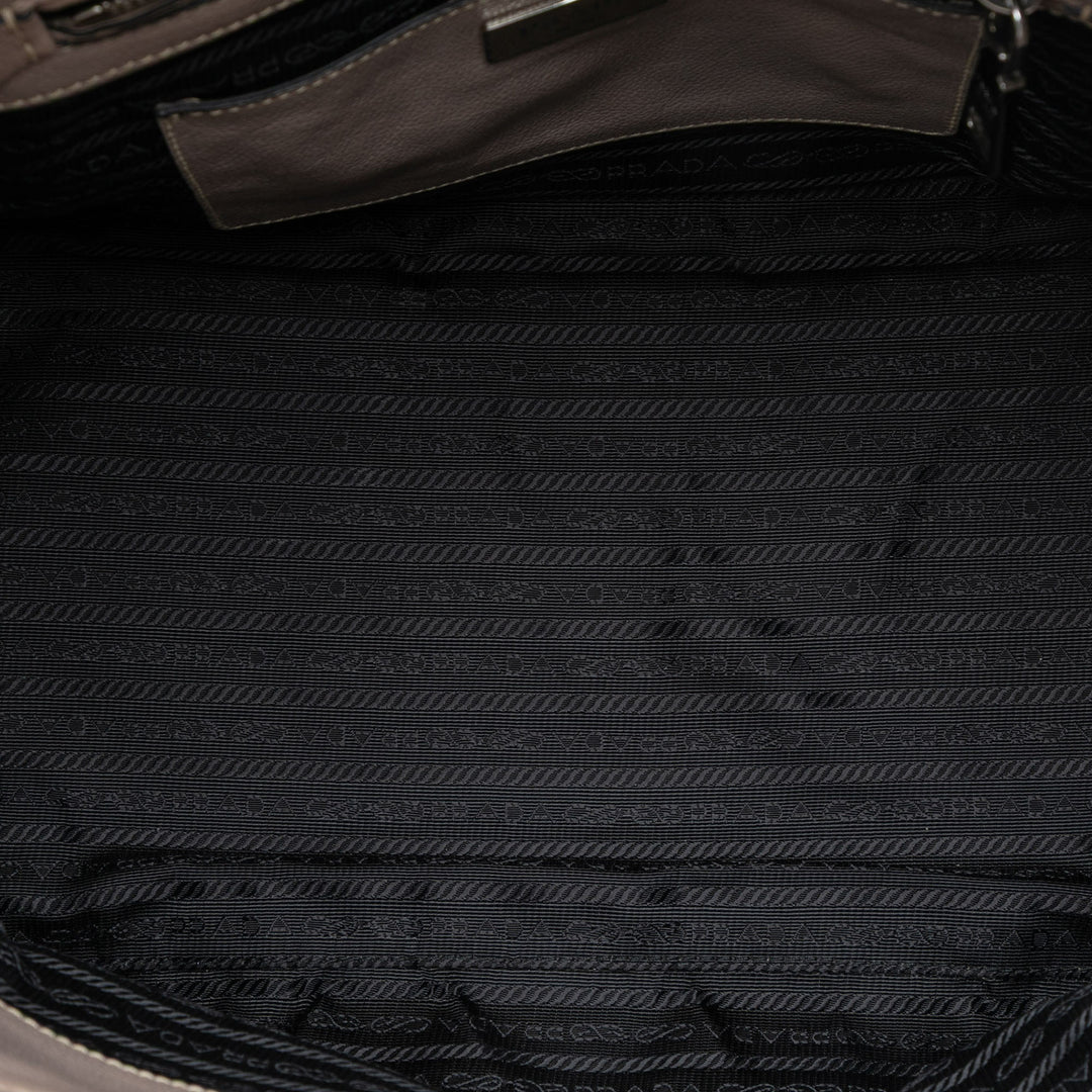 Prada Glace Veau Twin Pocket Double Handle Sac