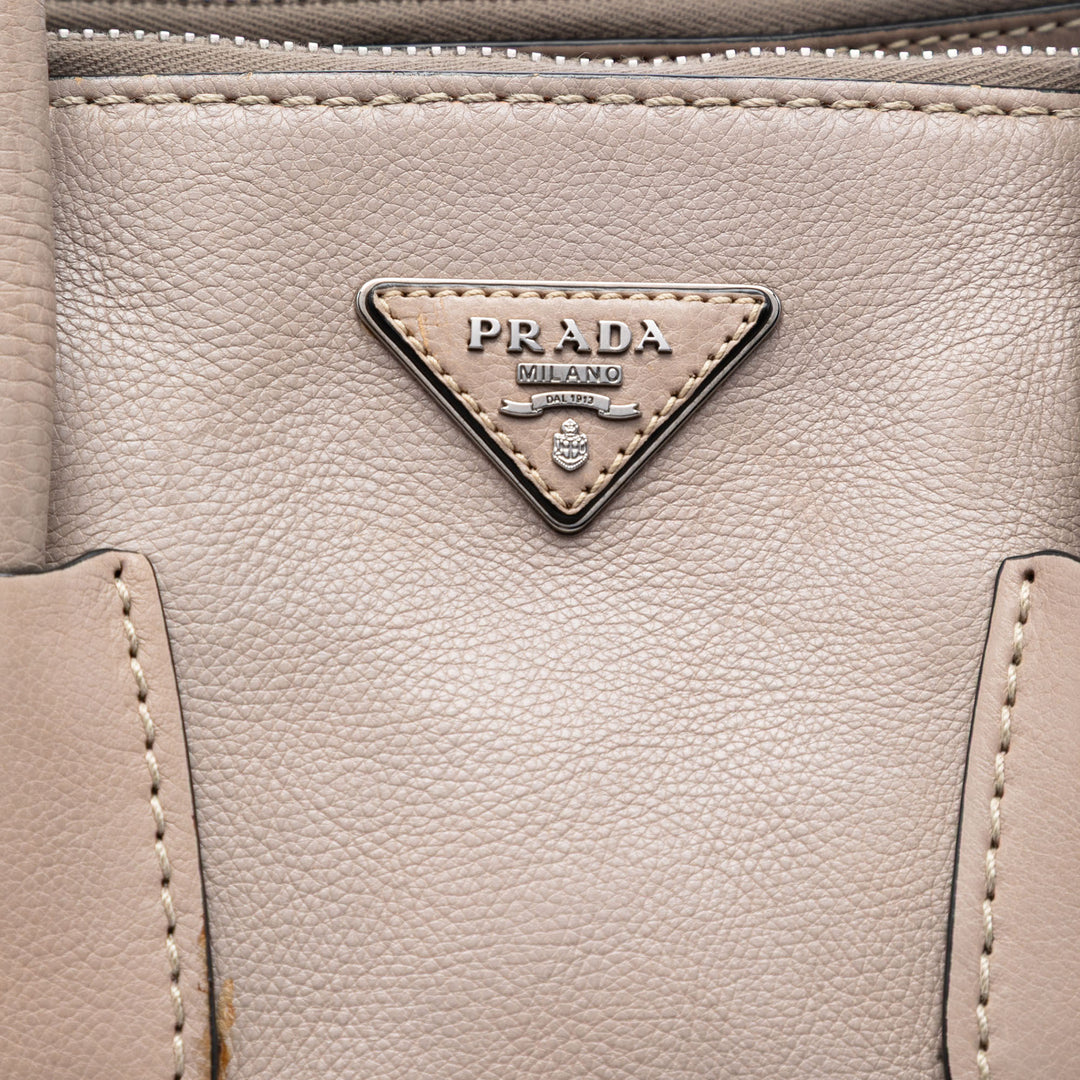 Prada Glace Veau Twin Pocket Double Handle Sac