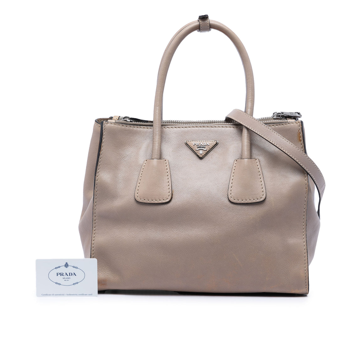 Prada Glace Veau Twin Pocket Double Handle Sac