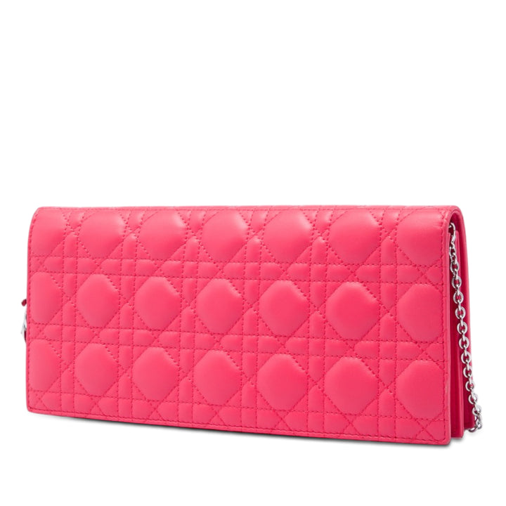 Dior Cuir d’agneau Cannage Lady Dior Wallet on Chain