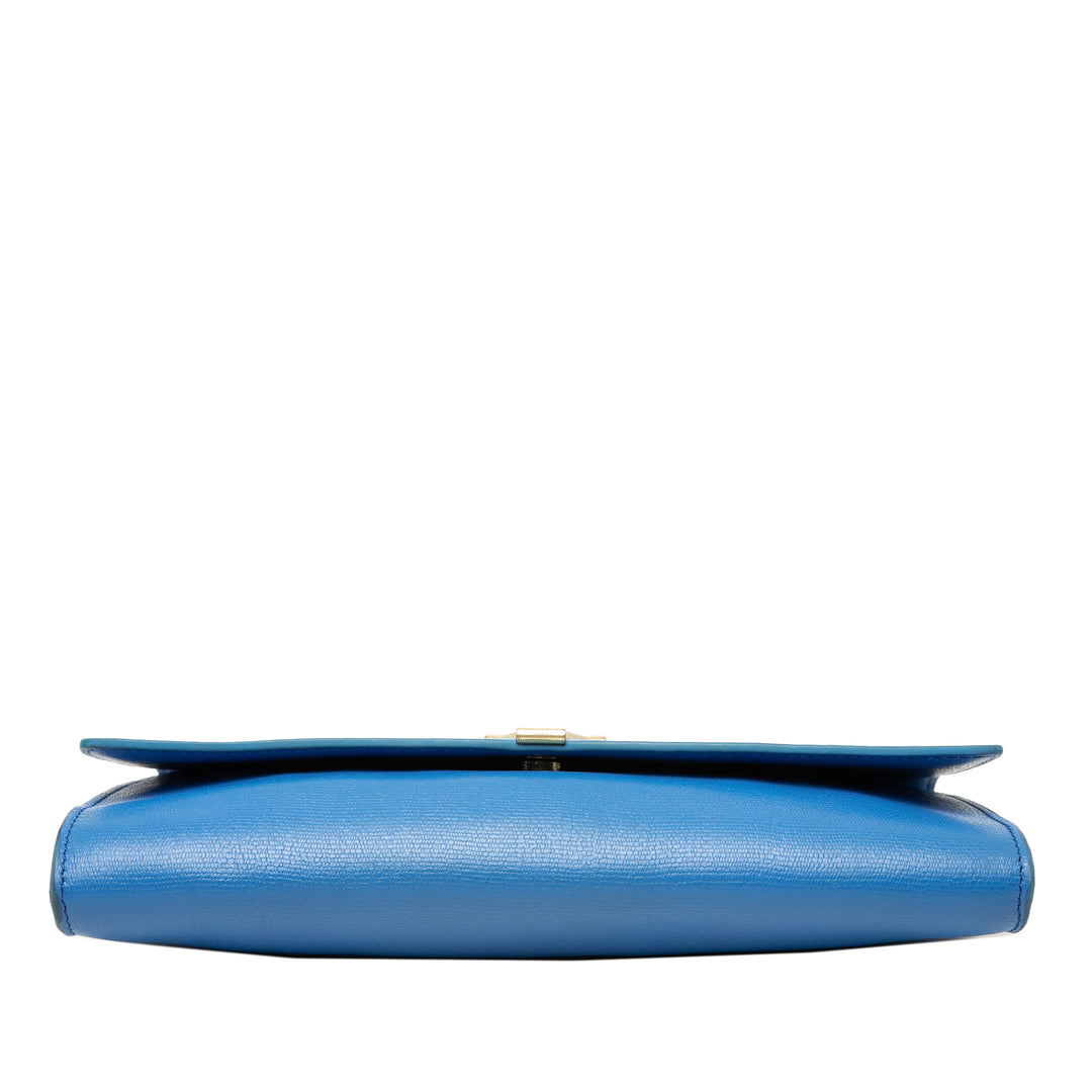 Saint Laurent Texturé Chyc Ligne Pochette Bleu – vue 3 – GABY PARIS