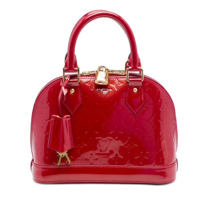 Louis Vuitton Alma BB Cuir verni Monogram Rouge – vue principale – GABY PARIS