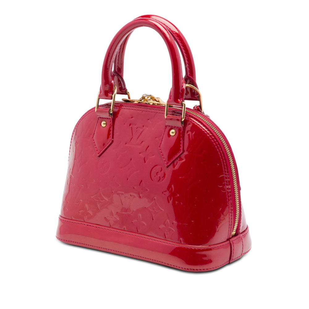 Louis Vuitton Alma BB Cuir verni Monogram Rouge – vue 2 – GABY PARIS