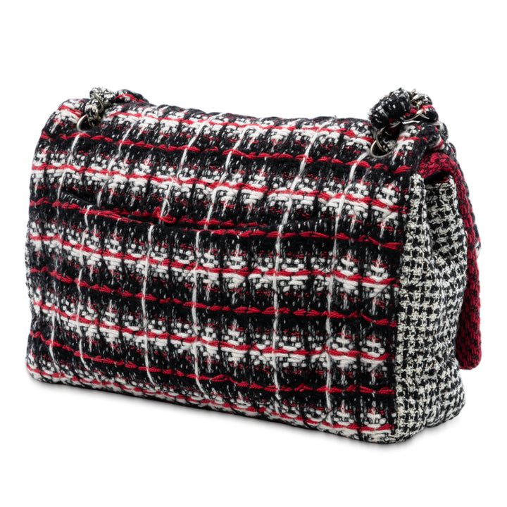 Chanel Medium CC Tweed Multi Print Double rabat